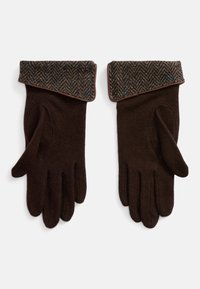Lauren Ralph Lauren HERRINGBONE TRIM - Fingervantar - circuit brown