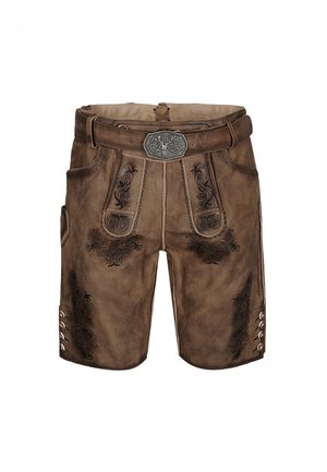 ALTREI - Leather trousers - sand
