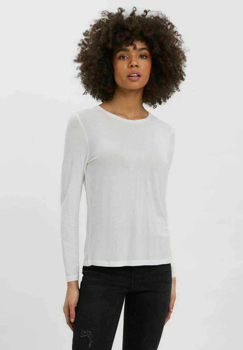 Vero Moda LANGARM- - Topper langermet - snow white