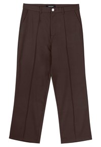MADOR WIDE SUIT PANTS - Hlače - dark brown