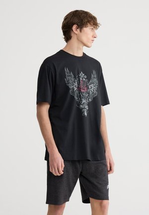 Terranova OVER ROCK - T-shirt con stampa - antracite