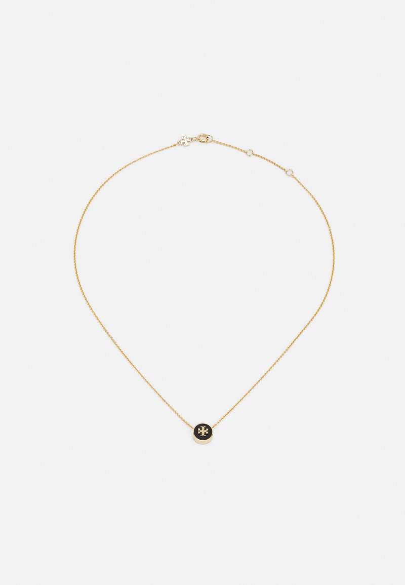 Tory Burch - KIRA ENAMEL PENDANT NECKLACE - Ketting - gold-coloured/black, Vergroten