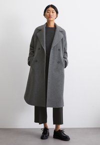Marc O'Polo RAGLAN SLEEVE - Klassischer Mantel - deep grey melange