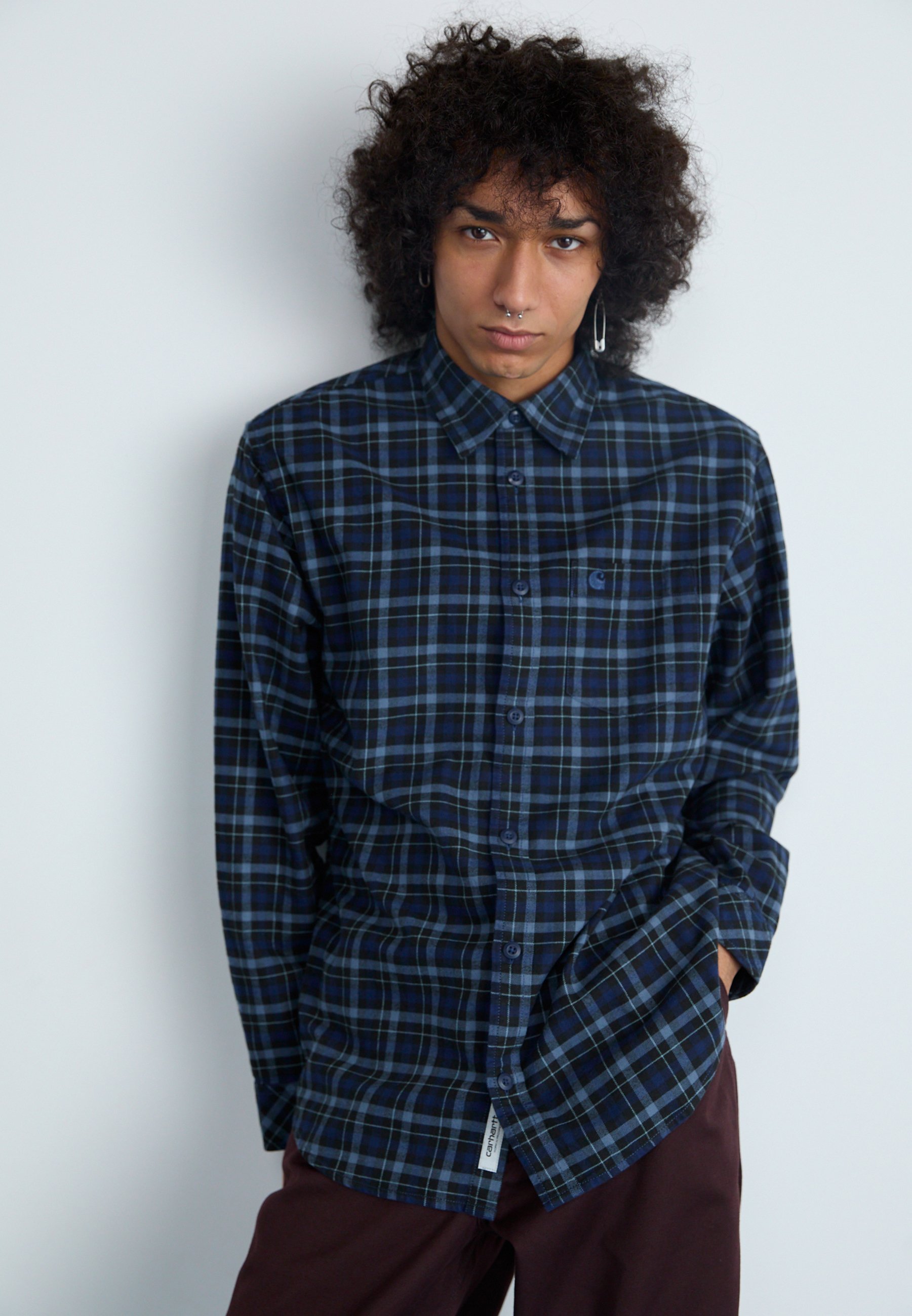 Carhartt WIP WIDMARK SHIRT TWILL - Shirt - jupiter/blue - Zalando