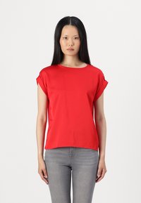 VILA VIELLETTE - Jednoduché tričko - racing red