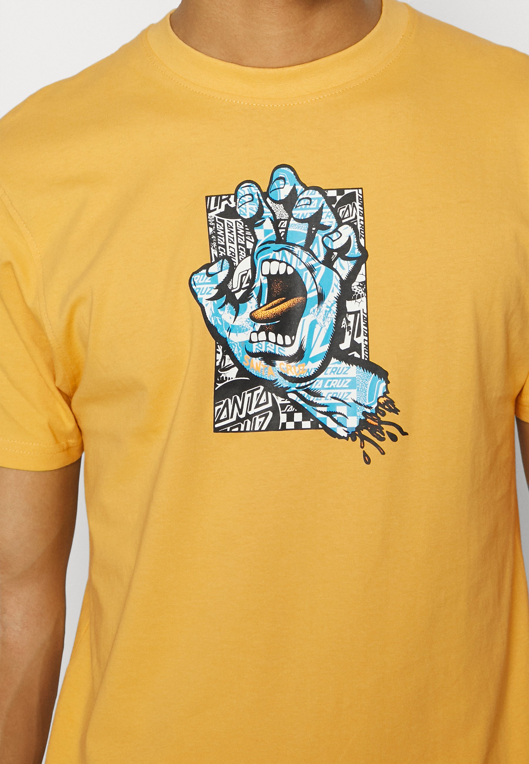 Santa Cruz Flier Hand S/S T-Shirt - Straw - S