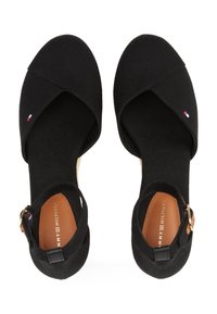 Tommy Hilfiger FLAG CLOSED TOE MID WEDGE - Aukštakulniai su platforma - black