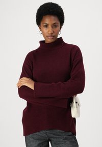 pure cashmere HIGH NECK  - Camisola - burgundy