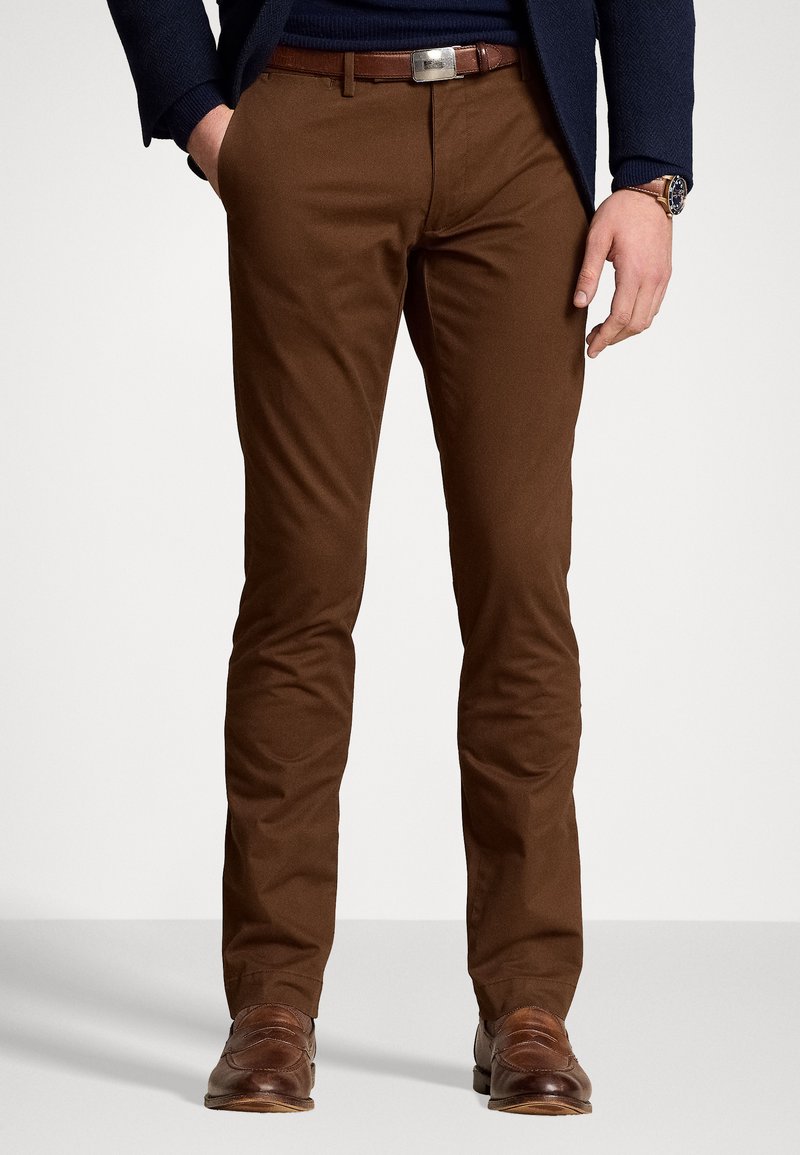 Polo Ralph Lauren - STRETCH SLIM FIT CHINO TROUSER - Chino kalhoty - branch brown, Zvětšit