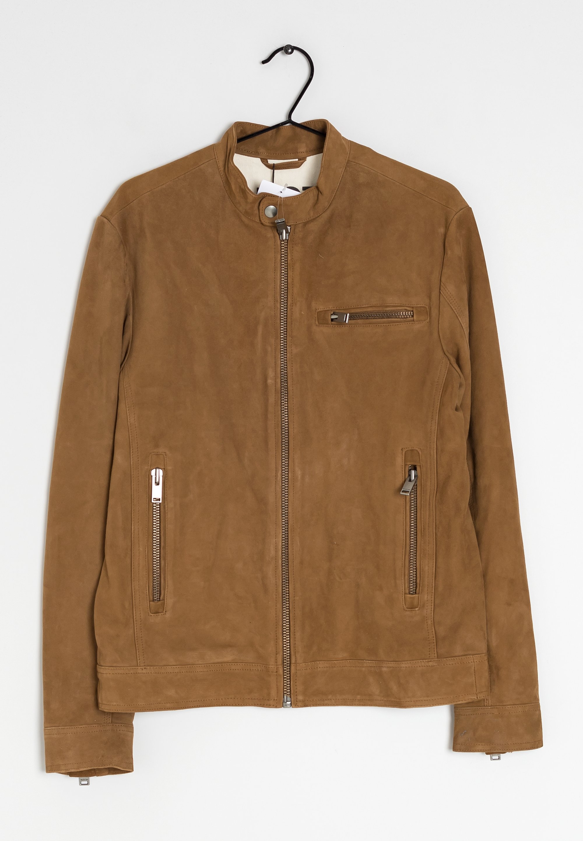 Selected Homme Faux leather jacket brown (Pre-owned) Zalando