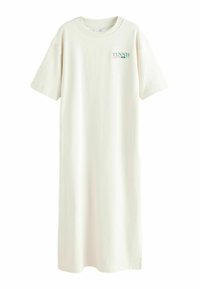 Next TALL FIT - SHORT SLEEVE CREW NECK BACK GRAPHIC MIDI  - Dzsörzéruha - white ecru tennis graphic