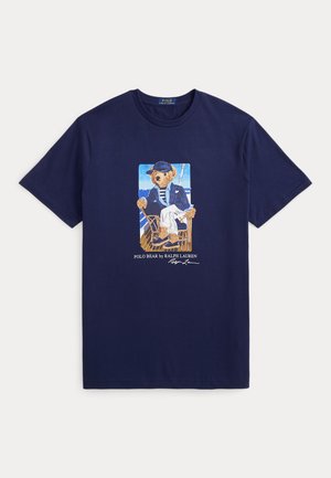 Polo Ralph Lauren Big & Tall, POLO BEAR JERSEY T-SHIRT - Nyomott mintás póló -  newport navy