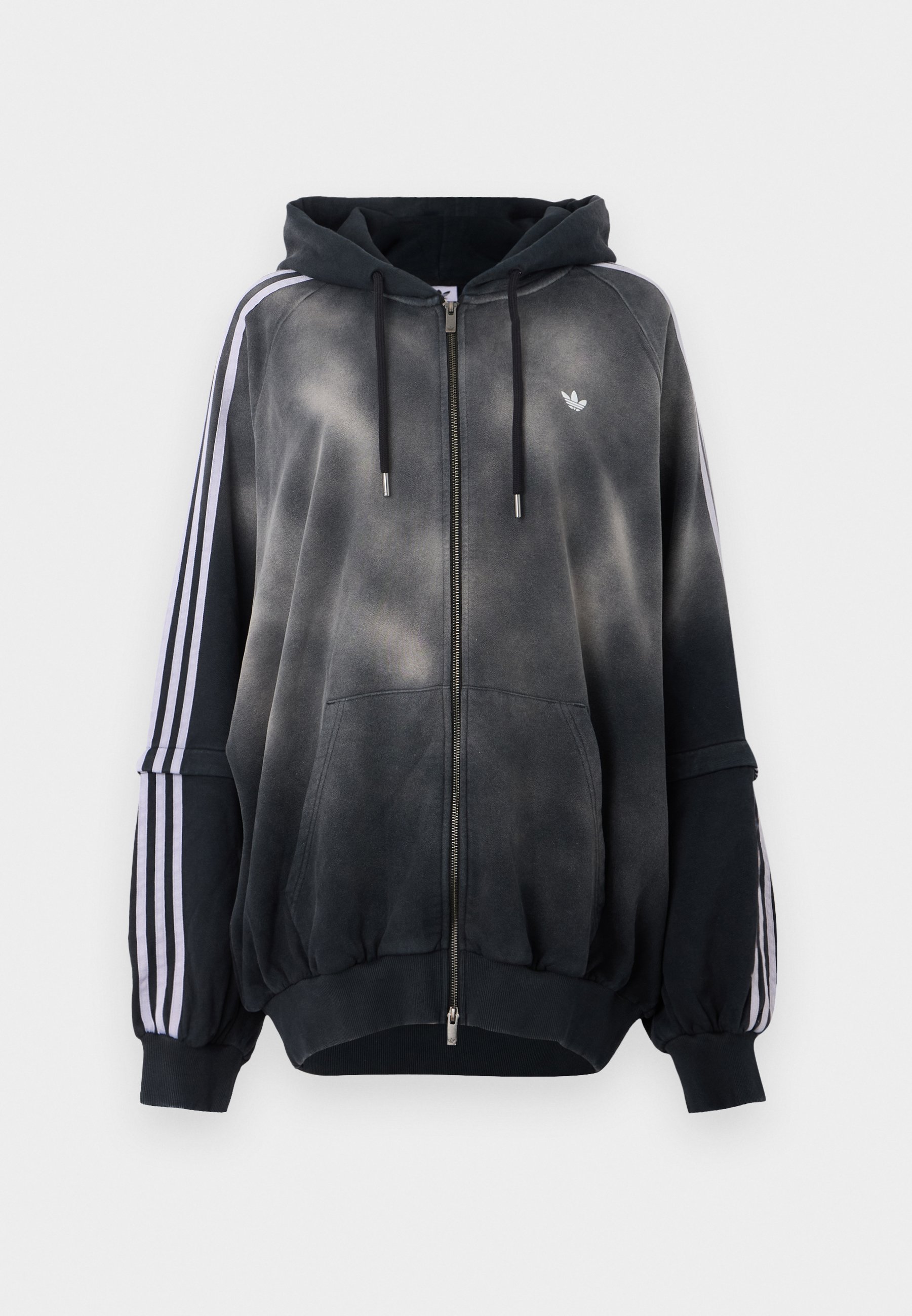 adidas Hoody ZiP-UP ウォームアップスーツ【ブラックXL】美品 adidas Performance Zip-up sweatshirt - black/white/black