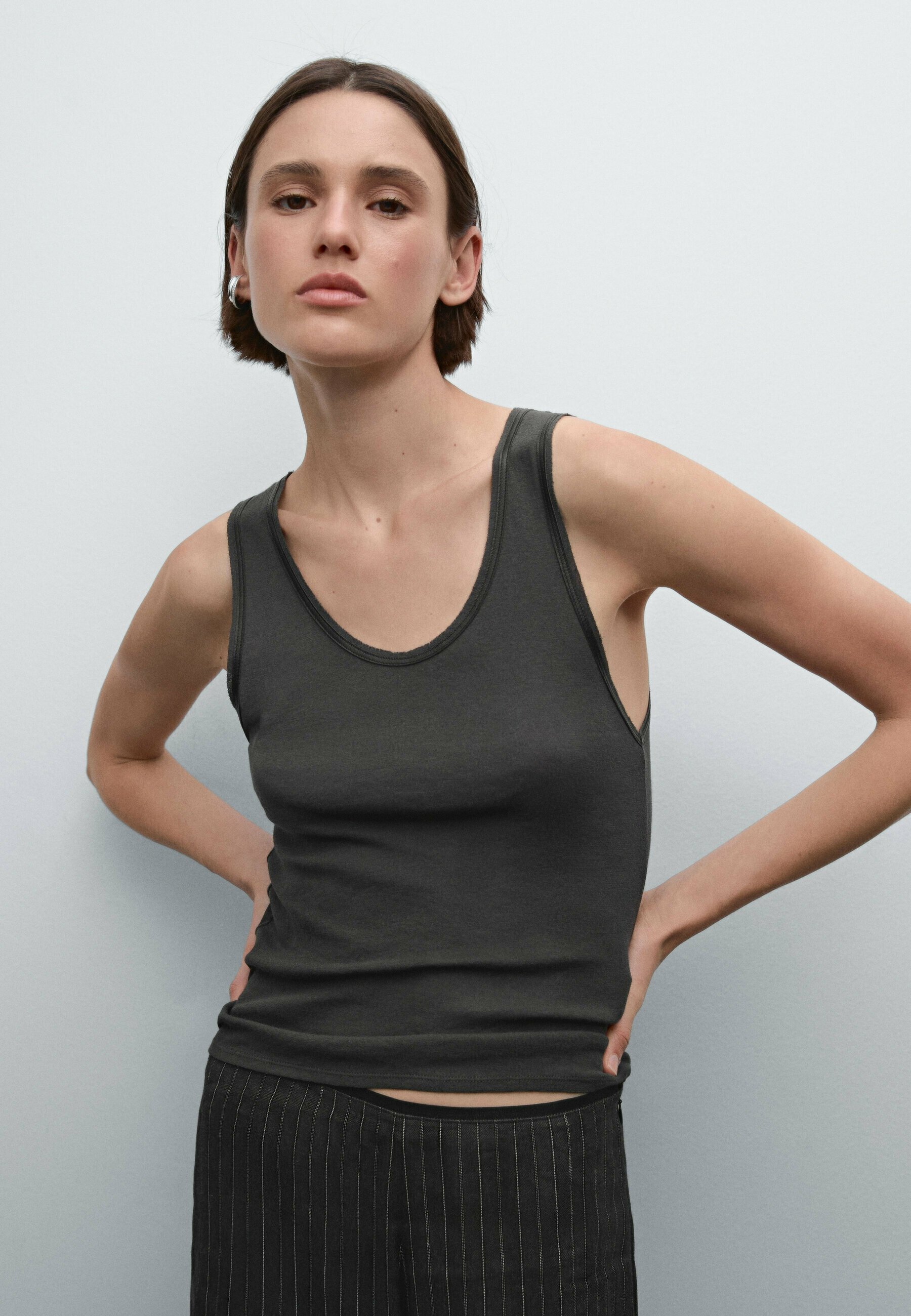 【Massimo Dutti】Short strappy denim dress Massimo Dutti SHORT STRAPPY - Denim dress - mottled dark