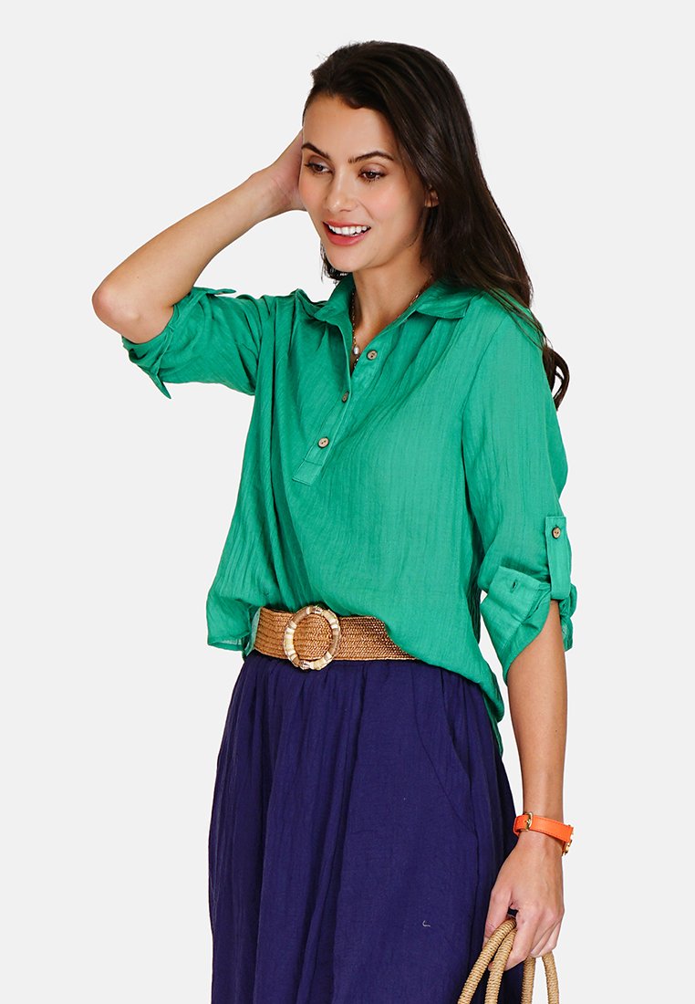 Le Jardin Du Lin Overhemdblouse groen Le Jardin Du Lin Overhemdblouse groen