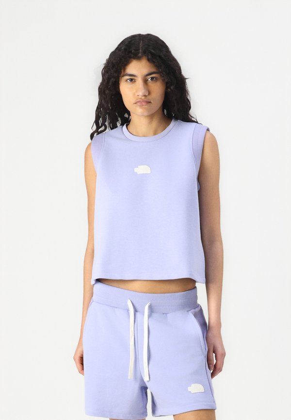 TERRY RELAXED CROPPED TANK - Top - purple mint