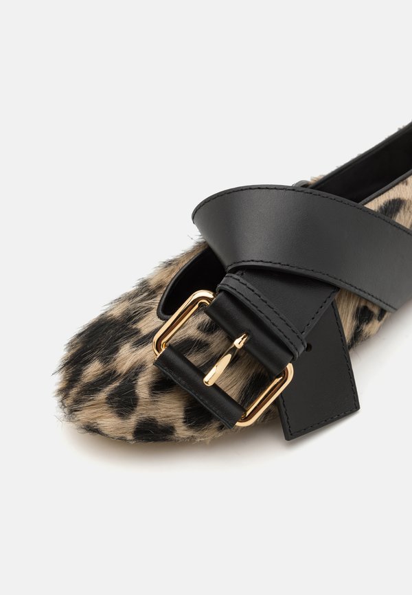 BELTED UP - Ankle strap ballet pumps - beige4