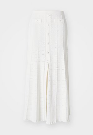 sandro JUPE MIDI POINT FANTAISIE - A-line skirt - ecru