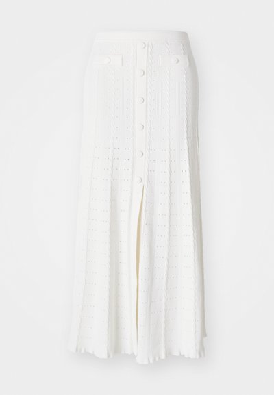 sandro JUPE MIDI POINT FANTAISIE - A-line skjørt - ecru
