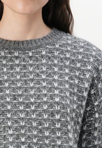 Noisy May NMMAELYS O NECK - Džemperis - charcoal gray/cloud dancer