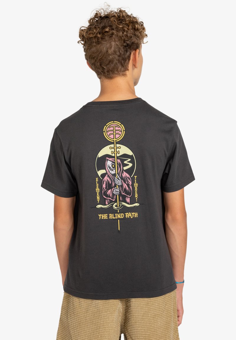 Element TIMBER OMEN  TEES KTA0 - T-shirts print - off black