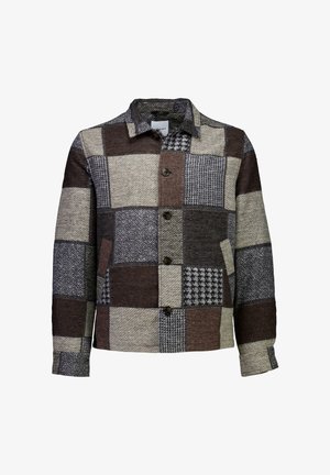 Lindbergh, PATCHWORK JACQUARD OVERSHIRT - Let jakke / Sommerjakker - brown