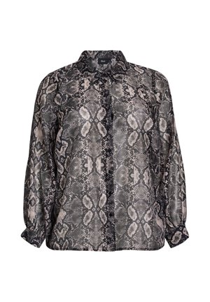 LANGÄRMELIGE MIT SCHLANGENPRINT - Overhemdblouse - grey snake aop