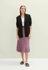 TOM TAILOR MIDI - Jupe trapèze -  berry