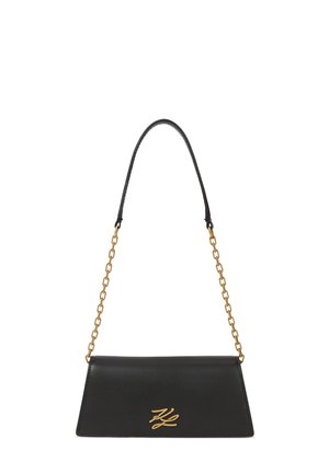 KARL LAGERFELD, K/AUTOGRAPH MINI FLAP - Чанта за носене през рамо - black/gold