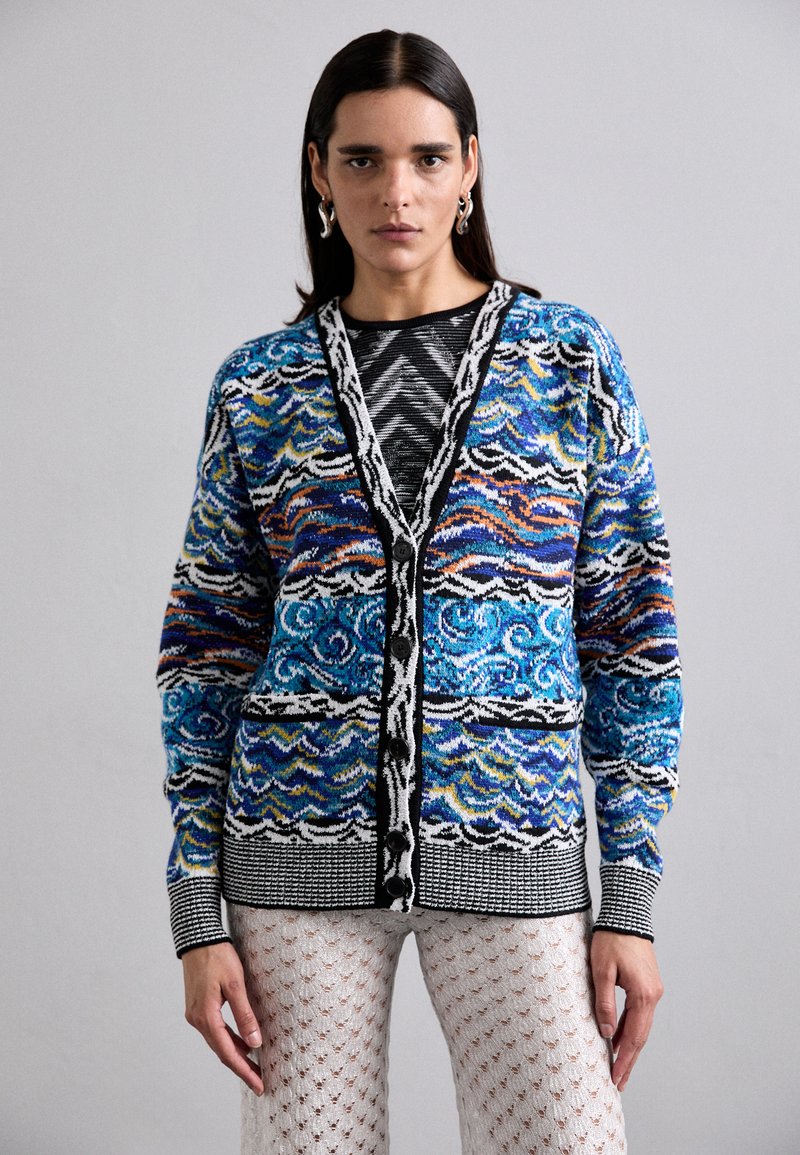 Missoni - BUTTONED - Strickjacke - multicolor blue tones, Vergrößern