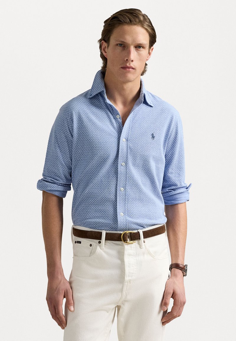 Polo Ralph Lauren - PRINT FEATHERWEIGHT MESH SHIRT - Button down-skjorte - light grey, Forstørre