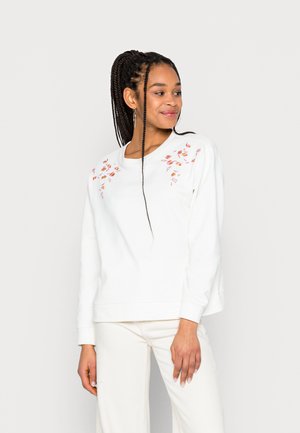 VIJOE SHOULDER EMBROIDERY - Sweatshirt - snow white