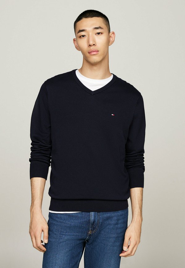 ESSENTIAL V NECK - Jumper - desert sky