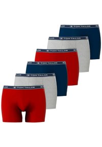 TOM TAILOR 6 PACK - Trunks - navy   grau   rot