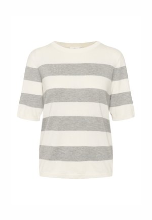 LIZZA STRIPED - Print T-shirt - chalk greymel bold stripe