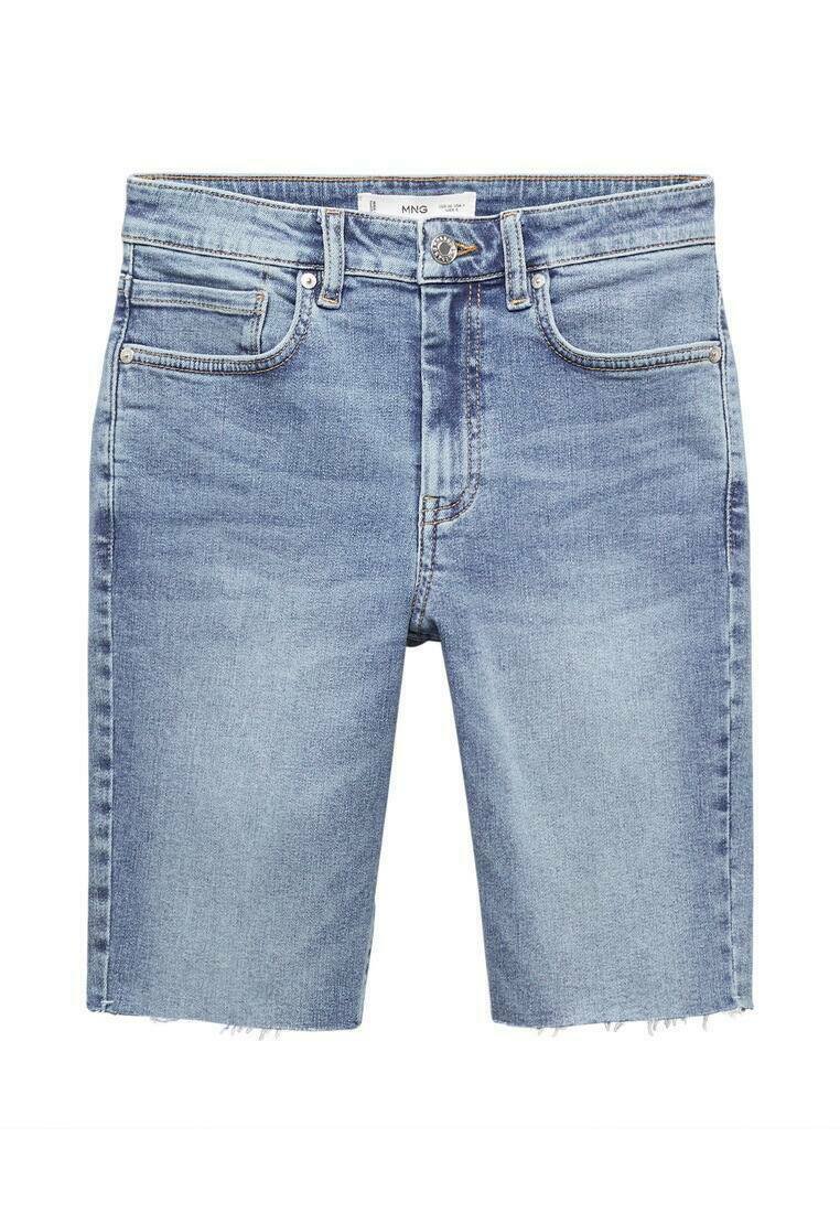 Mango Jeansshort blauw
