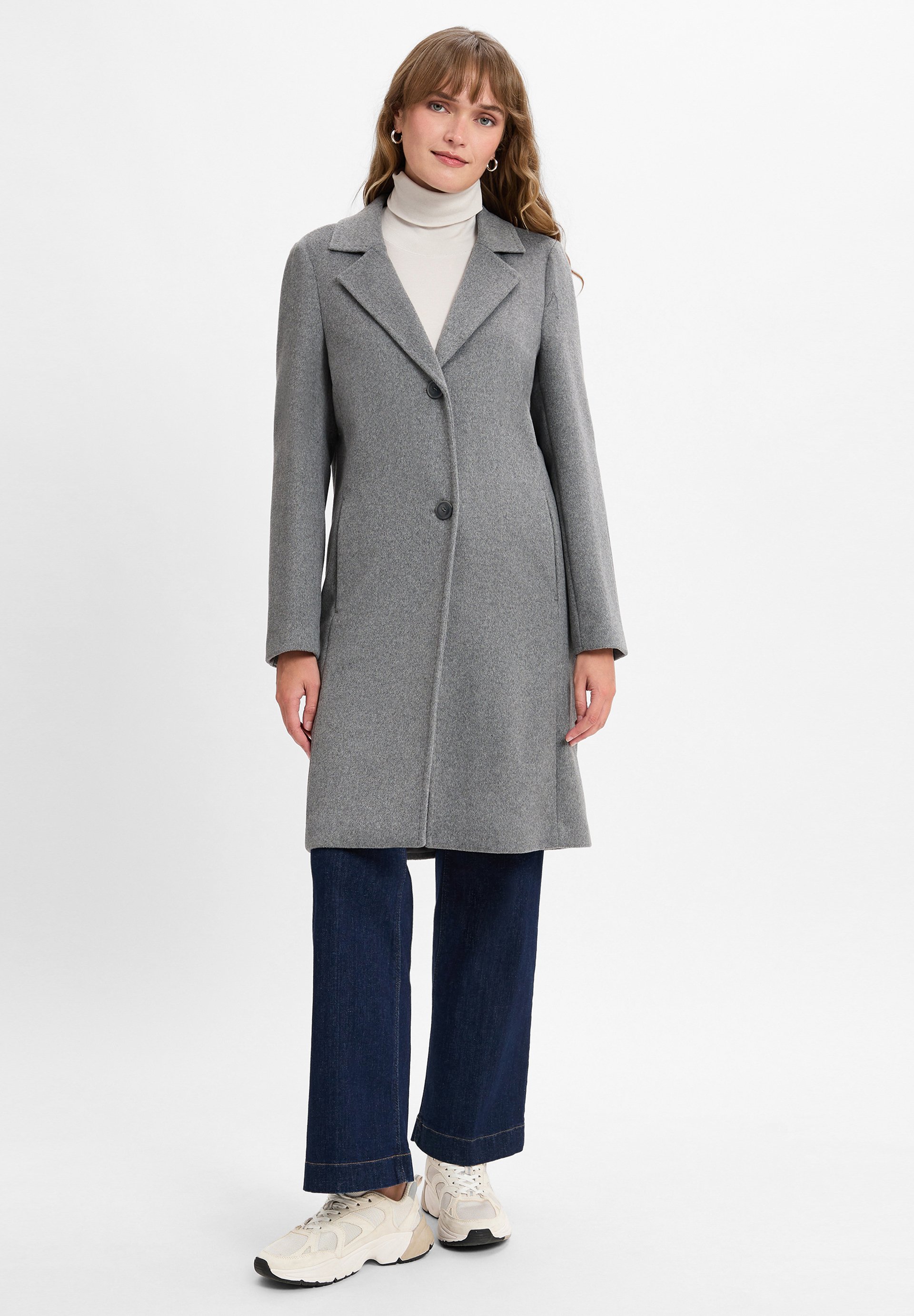 Napped Stradivarius Kurzmantel Grau Stradivarius NAPPED