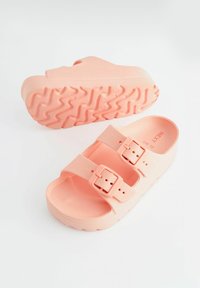 Next DOUBLE BUCKLE CHUNKYREGULAR FIT - Badsandal - apricot pink
