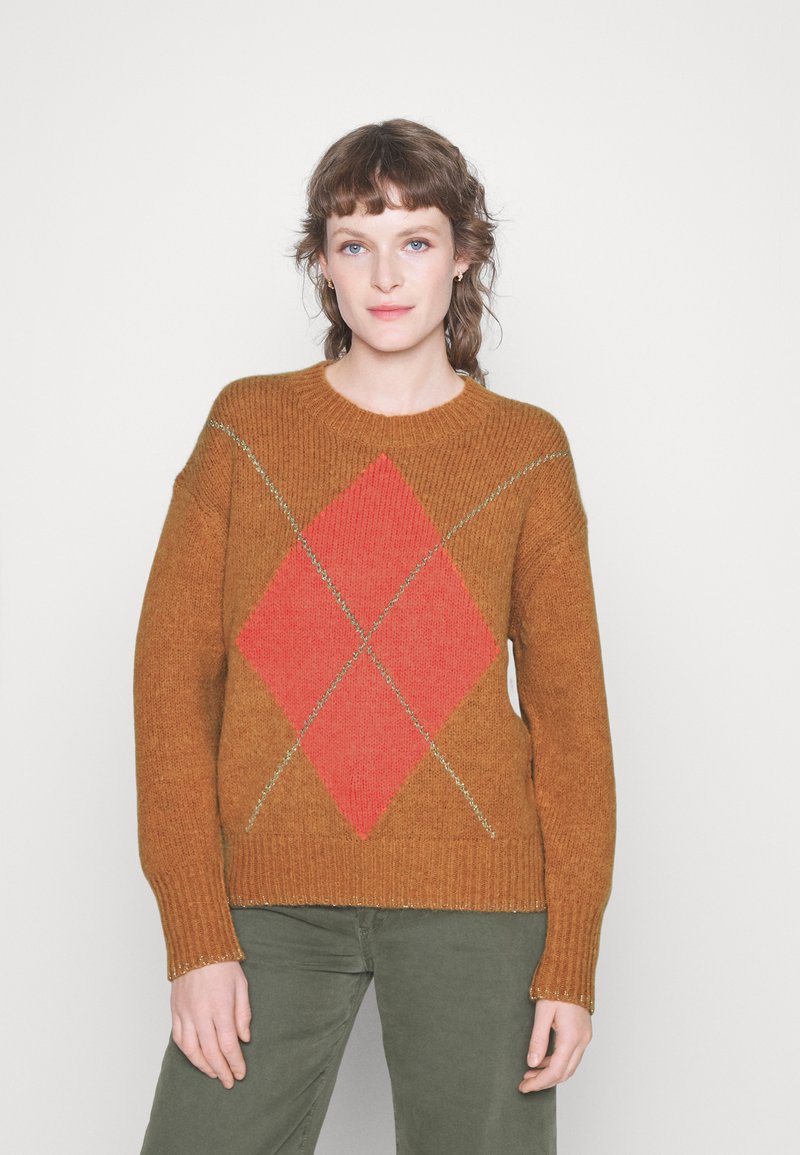 Mos Mosh ZOOM DIAMOND Jumper Chipmunk light Brown Zalando de