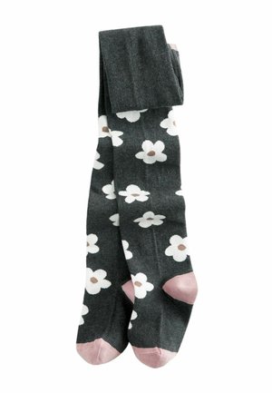Next FLOWER  - Pančuchy - grey and pink