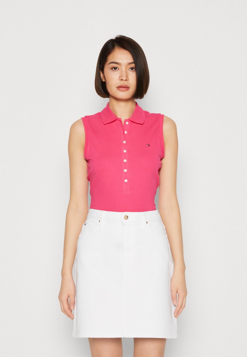 Tommy Hilfiger SLIM COLLAR Polo shirt bright cerise pink/pink