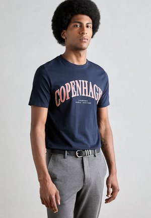 Lindbergh COPENHAGEN HERITAGE TEE - T-Shirt print - navy