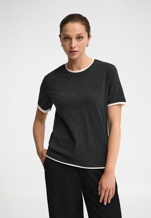 Polo Club, T-SHIRT WOMAN ESME TSHIRT SHORT SLEEVE REGULAR FIT - Camiseta básica - dark gray vigore