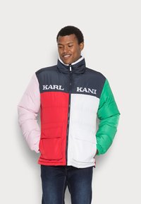 Karl Kani UNISEX RETRO BLOCK PUFFER JACKET MULTICOLOR - Ziemas jaka - multicolor