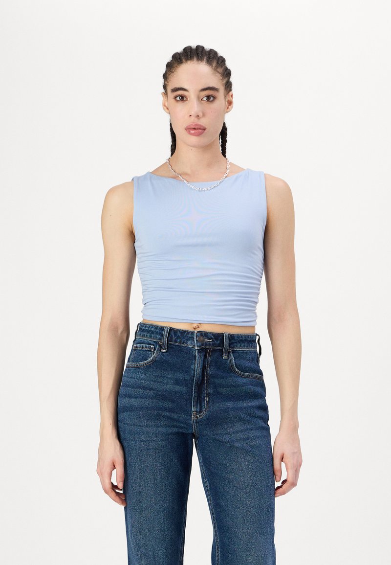 Hollister Co. SEAMLESS SHELL - Felső - zen blue