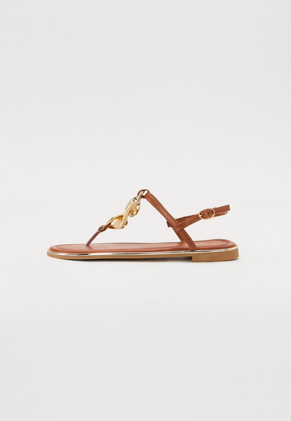 T-bar sandals - cognac