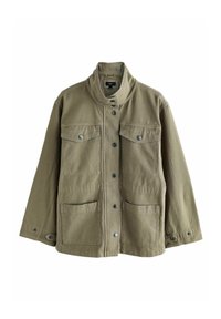 Next - Denim jacket - khaki green Thumbnail Image 1