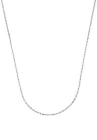 Collana in argento con un design delicato e attorcigliato, caratterizzata da anelli collegati in modo fluido per un aspetto raffinato e una finitura lucida.