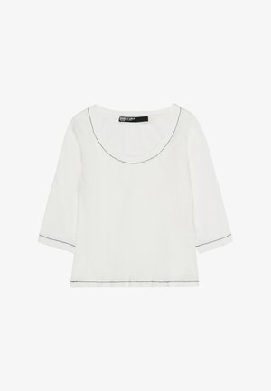 BIMBA Y LOLA, BIMBA Y LOLA CAMISETA MANGA 3/4 MARFIL - Pikkade varrukatega topp - marfil