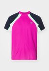 TENNIS TOUR - T-shirt desportiva - malva/navy blue lapland